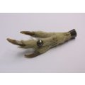 A LOVELY OLD SCOTTISH GROUSE CLAW BROOCH WITH METAL ATTACHMENTS ...SEE PICS !!