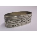 AN AWESOME RARE SOLID SILVER NAPKIN RING MADE IN CELEBRATION OF THE VOORTREKKER EUFEES 1938