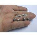 DO - RE - MI ........TOTALLY COOL VINTAGE SOLID STERLING SILVER MUSICAL NOTES DANGLING EARRINGS ...