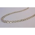 TOO COOL !!! A BRILLIANT SOLID STERLING SILVER NECKLACE WITH STRONG LINKS AND GREAT LOOK !!!