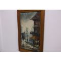 A LOVELY VINTAGE ORIGINAL OIL ON BOARD PARISIAN SCENE SIGNED BY THE ARTIST ...SOOO FRENCH !!