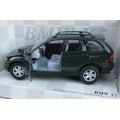 A HIGHLY DETAILED 1:36 SCALE DIE CAST METAL MODEL OF THE BMW X5 BY KINSMART...BOXED...WOW !!