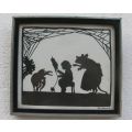 AN OLD RARE SILHOUETTE ETCHING BY ELSE HASSELRIIS 1878 - 1953 ...AVERAGE VALUE $60 EACH