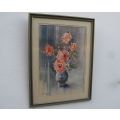 AN AMAZING LARGE ORIGINAL STILL LIFE WATERCOLOR BY SA ARTIST LUCY .M WILES ...INVESTMENT PIECE !!
