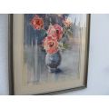 AN AMAZING LARGE ORIGINAL STILL LIFE WATERCOLOR BY SA ARTIST LUCY .M WILES ...INVESTMENT PIECE !!