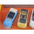 TOTALLY COOL DEAL !! A SET OF 4 DIE CAST VOLKSWAGEN CABRIOLET CARS IN 1:43 SCALE ...BOXED !! WOW !!