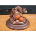 AN ADORABLE LIMITED EDITION SCULPTURE OF TWO MICE AND ACORNS BY COUNTRY COLLECTION OF KNYSNA...SWEET
