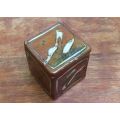 RARE FIND !! A VINTAGE POTTERY TEA CADDY / BOX BY WELL KNOWN ANDREW WALFORD