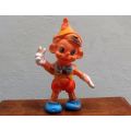 A SUPER RARE VINTAGE ORIGINAL RUBBER PINNOCHIO FIGURE ... FROM AROUND THE 1950`S OR 60`S ...WOW !!
