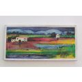 AN ULTRA COLORFUL ORIGINAL LANDSCAPE PAINTING ON STRETCHER BY WELL KNOWN NEVILLE HICKMAN !! SA ART !