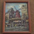 A SUPERB ORIGINAL OIL ON CANVAS PAINTING DEPICTING THE FAMOUS MOULIN ROUGE !! SIGNED BY THE ARTIST