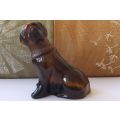 A VINTAGE AFTERSHAVE BOTTLE IN THE SHAPE OF A BULL MASTIFF  - BY AVON