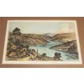 A vintage etching of the Nahoon river signed by the artist