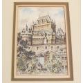 An original signed highly detailed vintage miniature watercolour painting - European
