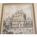 An original signed highly detailed vintage miniature watercolour painting - European