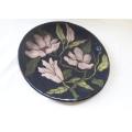 A rare large hand made and painted signed pottery charger by listed SA artist Daan Verwey