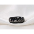 Exquisite! 18K Black Gold Plated 6mm Ring - Size 9 (R 1/2)