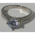 ***AKM -1 x RING SIZE 16.48MM / L SOLITAIRE 100% COSTUME FASHION JEWELLERY***