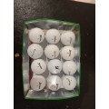 12 X  Variety Golf Ball Pack ( A - Grade) + 50 X Golf Tees + NEW Taylormade TP5X 2023 Model
