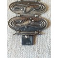 Antique/Vintage Large Sterling Silver Bracelet - (65.1g)