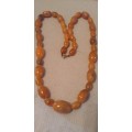 Vintage Faux Amber Bead Necklace