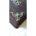 Vintage Silver And Wood Cigar Box