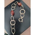 18ct Gold And Amber Bracelet (5.8g)