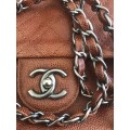 Chanel Brown Elastic Flap in Glazed Calfskin - PRICED TO SELL