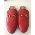 Gucci Inspired Princetown Mule Red