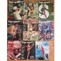 38 numbers of the SA Sports magazine Topsport April 1975-April 1979. For missing numbers see below