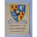 Cigarette card - Arms & crests of Southern African universities & schools- No 8 Univ of Stellenbosch