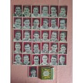Cigarette cards 1938 - Issued by Springbok Cigarettes-Complete set of 62 cards. Scarce with boxes