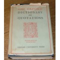The Oxford Dictionary Of Quotations : Second Edition / 1955 HC DJ