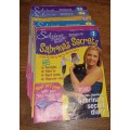Sabrina`s Secrets ~ 34 Magazines with card board holder