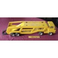 Tonka Vintage ~ Tonka Yellow Car Carrier ~ Pressed Steel All Original