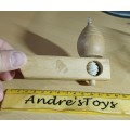 Wooden Toy - Spinning Top with winder