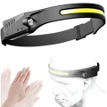 LED motion sensor headlight waterproof adjustable headband rechargeable work light