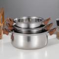 12pcs stainless steel cookware set pot set with kettle kitchen cookware set