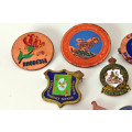 Rare Northern Rhodesia Olympic and Empire Games NOC badge plus selection of Rhodesian pin badges