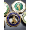 SADF WWI and WWII rare military pin button brooch badges 5 in total