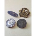 South African various vintage War badges 4 in total