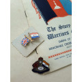MOTH The Story of Warriors Gate 1947 booklet Royal Tour badges. Tin Hat pin, MOTH Cosy Corner pins