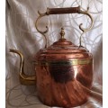 Free Postage. LARGE VINTAGE SOLID COPPER and  BRASS KETTLE