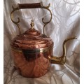 Free Postage. LARGE VINTAGE SOLID COPPER and  BRASS KETTLE