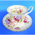 Royal Albert Flower Of The Month Duo - April - Sweet Pea - Made In England