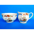 Royal Albert Crown China Un-Named Pattern #775 " Chinese Willow  "  Milk Jug & Sugar Bowl -1925-1927