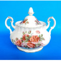 Royal Albert " Centennial Rose " Two Handled Lidded Sugar Bowl - Made In England