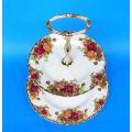 Royal Albert  " Old Country Roses " 2 Tier Cake Stand - Made In England