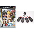 PS2 BUZZ BRAIN OF THE WORLD GAME WITH BUZZERS / BID TO WIN