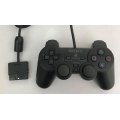 PS2 SONY DUALSHOCK 2 WIRED CONTROLLER SCPH-10010 BLACK / AS NEW / BID TO WIN